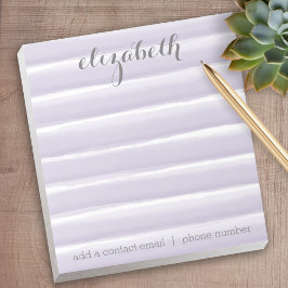 Bloco De Notas Pastel Purple e Stripes de Cinza Suite para mulher