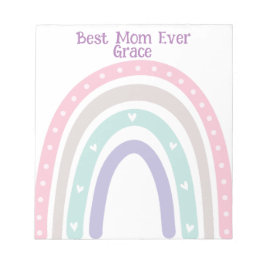 Bloco De Notas Pastel Rainbow Boho personalizado de volta à escol