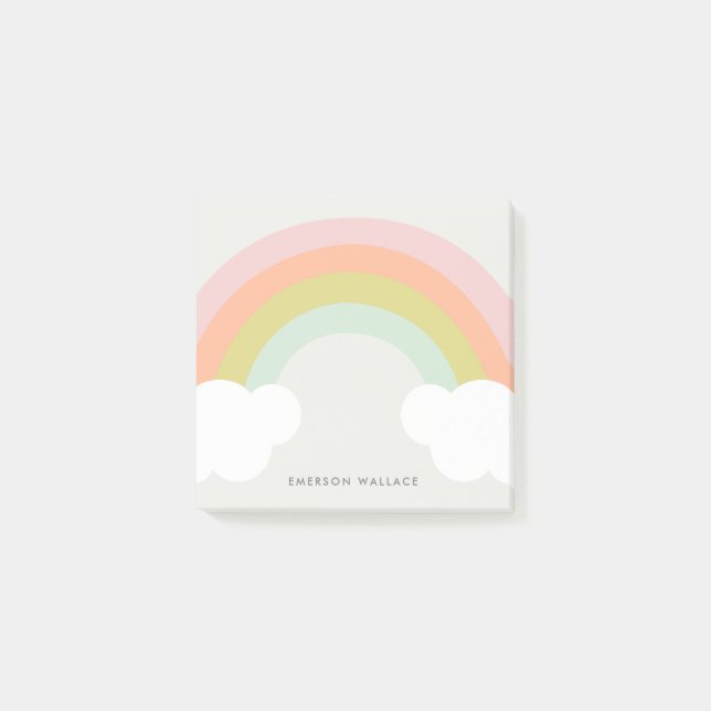 Bloco De Notas Pastel Rainbow Cloud Cute (Frente)