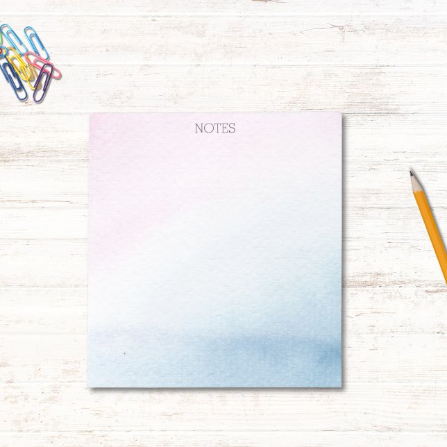 Bloco de Notas Pastel Rosa Azul Água Marinha Bonit (Criador carregado)
