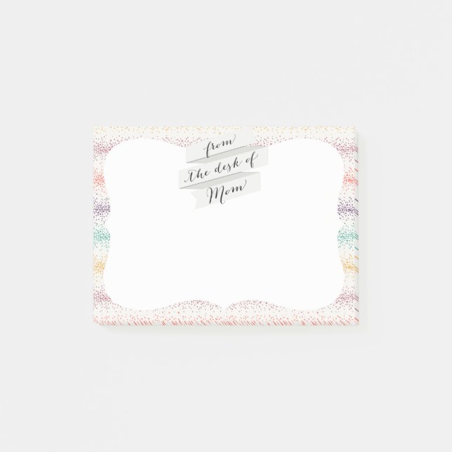 Bloco De Notas Pastel Spray Sprinkle listras modernas linhas cint (Frente)