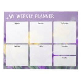 Bloco De Notas Pastel spring, floral Weekly Planner