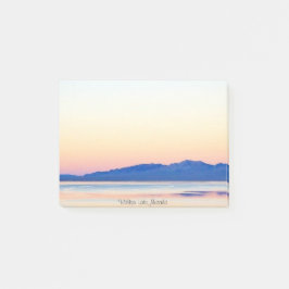 Bloco De Notas Pastel Sunset em Lake Photo com Texto