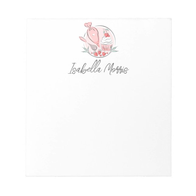 Bloco De Notas Pastelaria bonito personalizada (Frente)