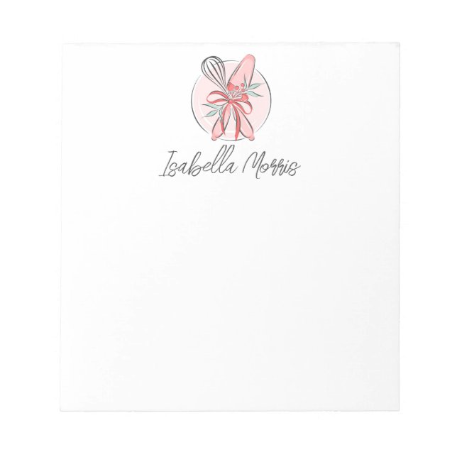 Bloco De Notas Pastelaria bonito personalizada (Frente)