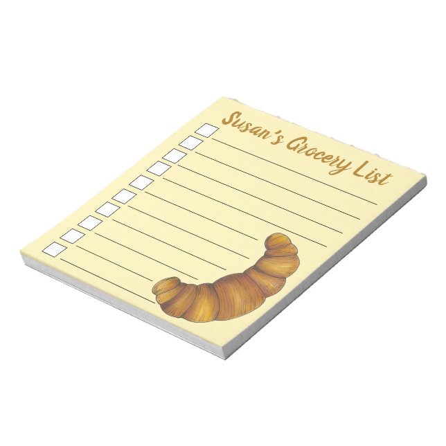 Bloco De Notas Pastelaria Croissant List (Invertido)