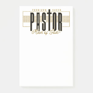 Bloco De Notas Pastor Man Of God Posta-It Notes