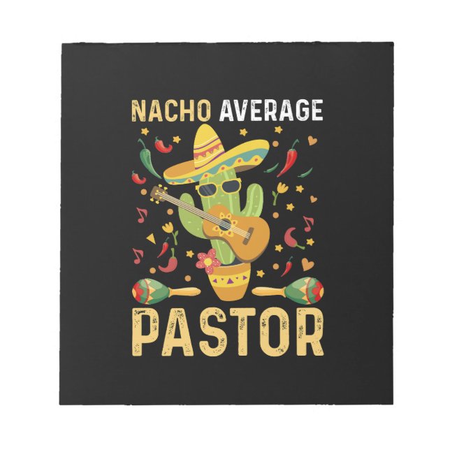 Bloco De Notas Pastor Médio Nacho Líder Religioso Cinco De Maio (Frente)