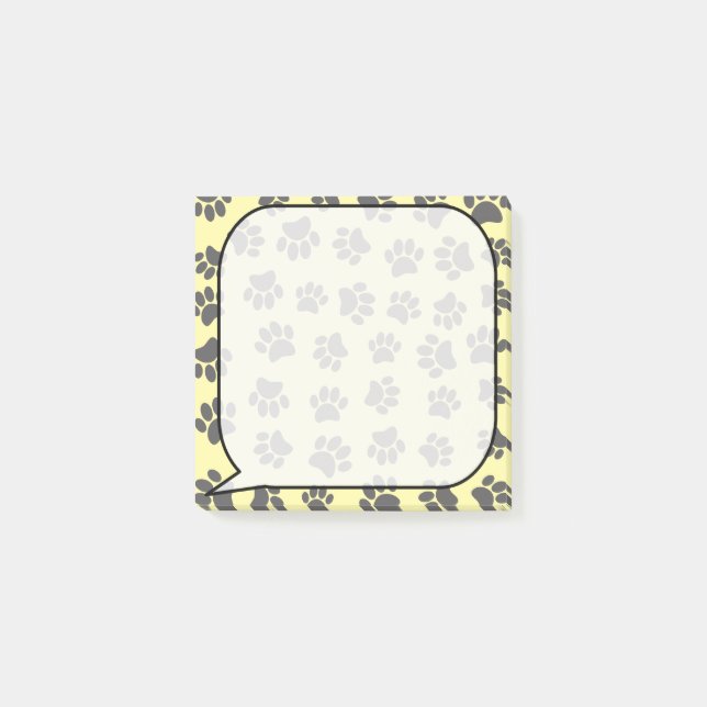 Bloco De Notas Pata-Cão Rastreia Bolha de Voz (Frente)