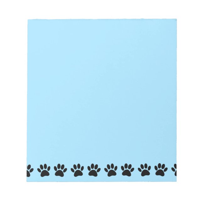 Bloco De Notas Pata de Cachorro Pregado Azul (Frente)