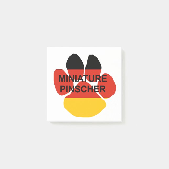 Bloco De Notas pata de pinscher em miniatura (Frente)