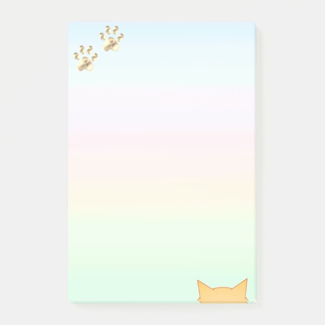 Bloco De Notas Patas de Gato Fofas (Frente)