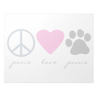Bloco De Notas Patas do Amor pela Paz