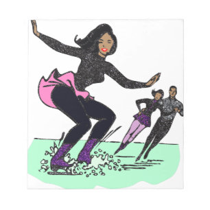 Bloco De Notas patinador preto