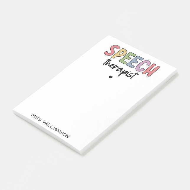 Bloco De Notas Patologista de Fala do SLP Personalizado (Inclinado)