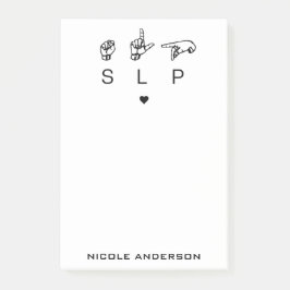 Bloco De Notas Patologista de Linguagem de SLP Personalizado ASL