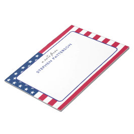 Bloco De Notas Patriótica Americana Personalizada