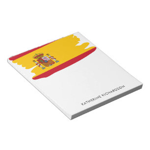 Bloco De Notas Patriótico de Bandeira Espanha Personalizada Espan