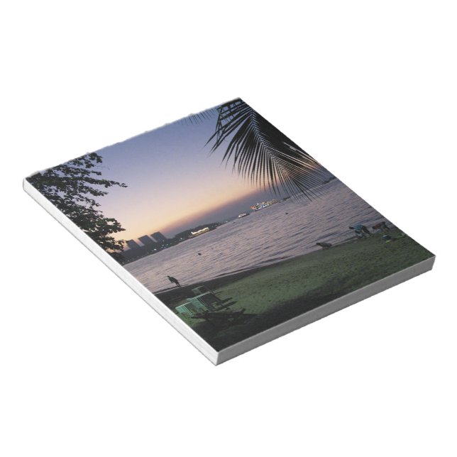 Bloco De Notas Pattaya Beach Sunset.. Chonburi, Tailândia (Inclinado)