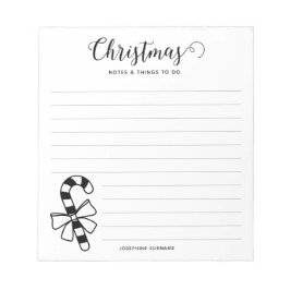 Bloco De Notas Pau de Natal Minimalista Com Arco Arte de Linha