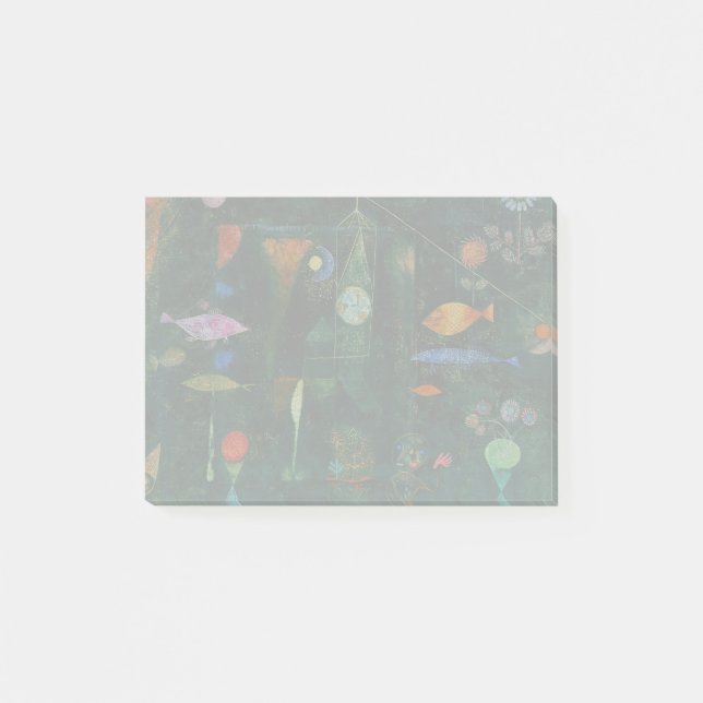 Bloco De Notas Paul Klee Fish Magic Abstrato Pintura Gráfica (Frente)