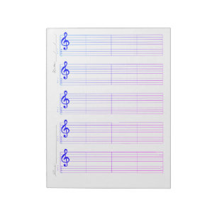 Bloco De Notas Pauta para Partitura e Tablatura de Ukulele – Mode