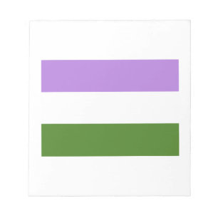BLOCO DE NOTAS PAVILHÃO OFICIAL DE ORGULHO GENDERQUEER