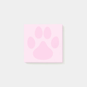 Bloco De Notas Pawprint animal rosa pastel 3x3