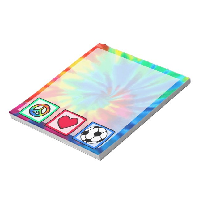 Bloco De Notas Paz, Amor, Futebol (Invertido)