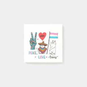 Bloco De Notas Paz e Transgênero LGBTQ Trans