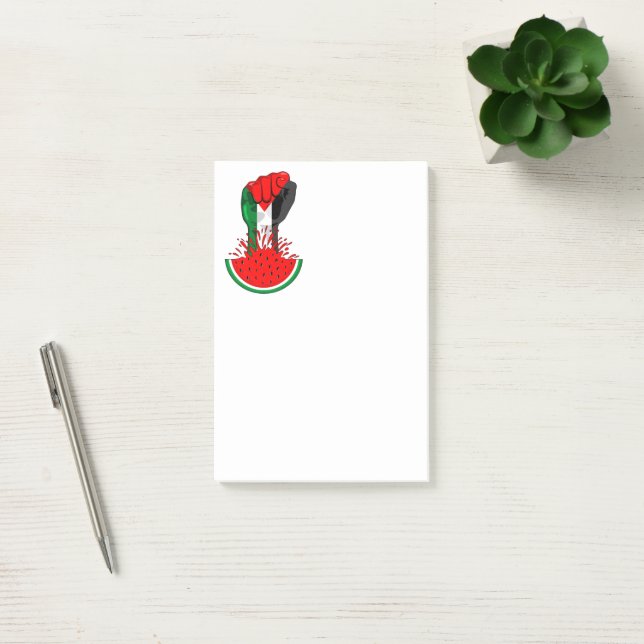 Bloco De Notas Pé de resistência da Palestina em Watermelon (Escritótio)