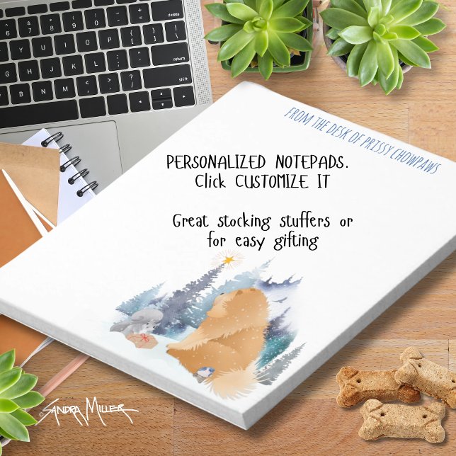 Bloco De Notas PEACE Chow dog personalizar texto (Criador carregado)