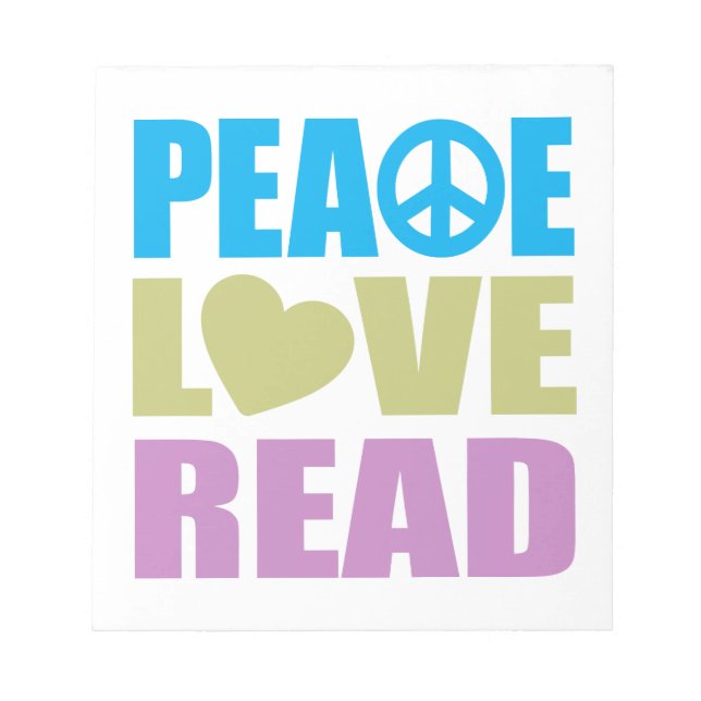 Bloco De Notas Peace Love Read (Frente)