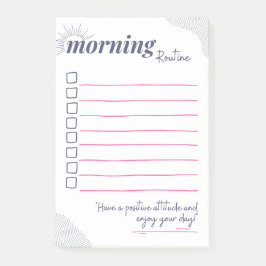Bloco De Notas Peaceful Morning Routine Checklist Art