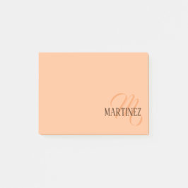 Bloco De Notas Peach Fuzz Elegante Personalizado Nome