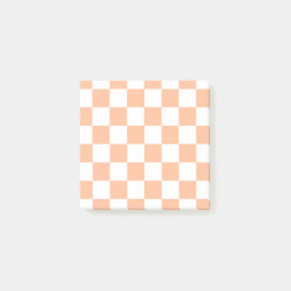 Bloco De Notas Peach Fuzz Verificado Padrão Gingham