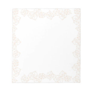 Bloco De Notas Peach Geométrico Border Modern