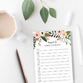 Bloco De Notas Peach Meadow | Lista de Tarefas Personalizadas