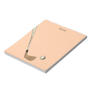 Bloco De Notas Peach Modern Vintage Golf