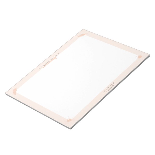 Bloco De Notas Peach Notepad Good Ideas Start Here (Inclinado)