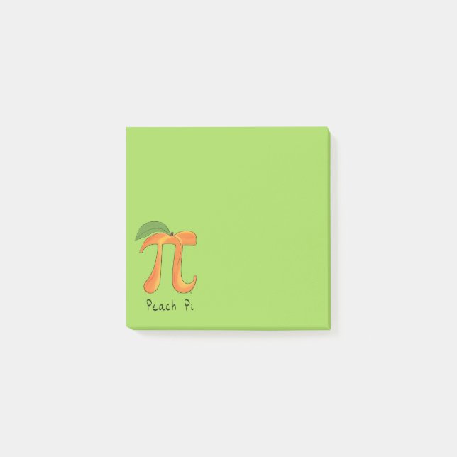 Bloco De Notas Peach Pi Cute Math Pi Day Notes (Frente)