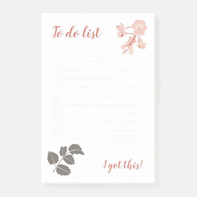 Bloco De Notas Peachy Pink Oregon Grape Flower Notepad (Frente)
