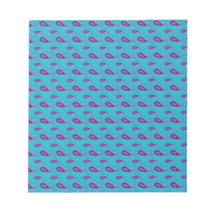 Bloco De Notas Peacock Blue Paisley