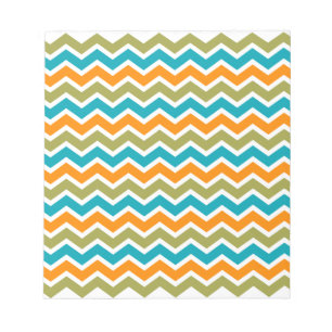 Bloco De Notas Peacock Vibrant Tribal Zigzag