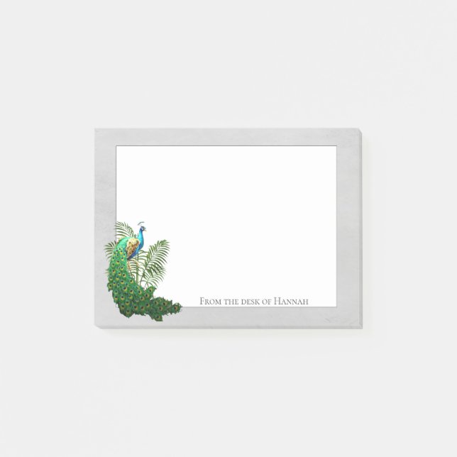 Bloco De Notas Peacock Vibrante | Notas personalizadas das Cinzas (Frente)