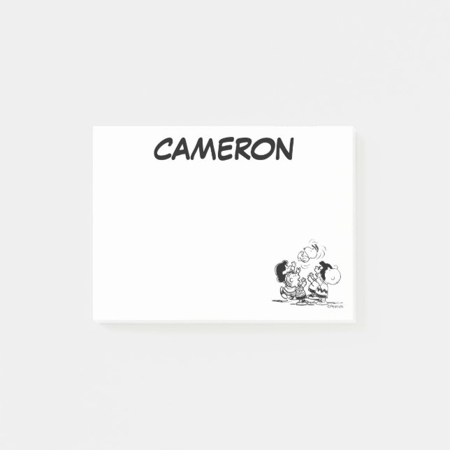 Bloco De Notas Peanuts Gang Levantando Esnoopia (Frente)