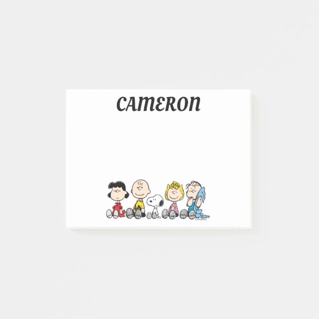 Bloco De Notas Peanuts Gang Sentado Junto (Frente)