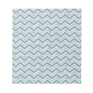 Bloco De Notas Pearl Floral Teal ZigZag Padrão