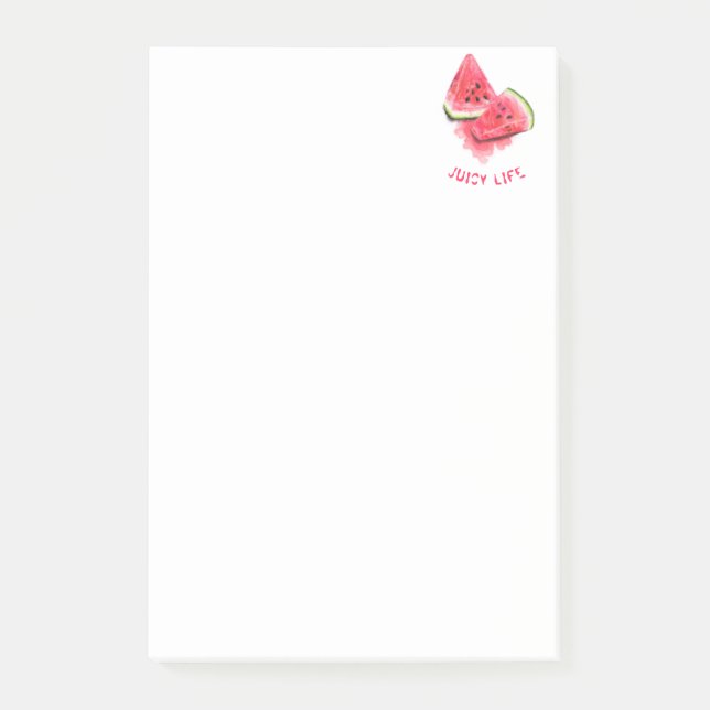 Bloco De Notas Peças de Melancia Suculenta Vermelha, Suculenta -  (Frente)