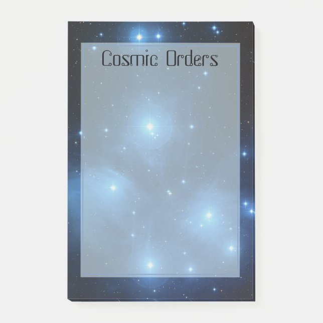 Bloco De Notas Pedidos Cósmicos Estrelas (Frente)